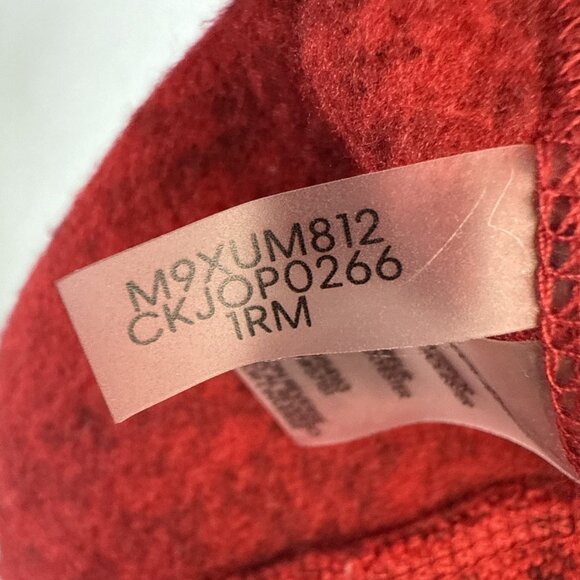 Calvin Klein Knit Sweater Womens Size M Vest Jacket Pockets Red Full Zip Upscale - Picture 10 of 11